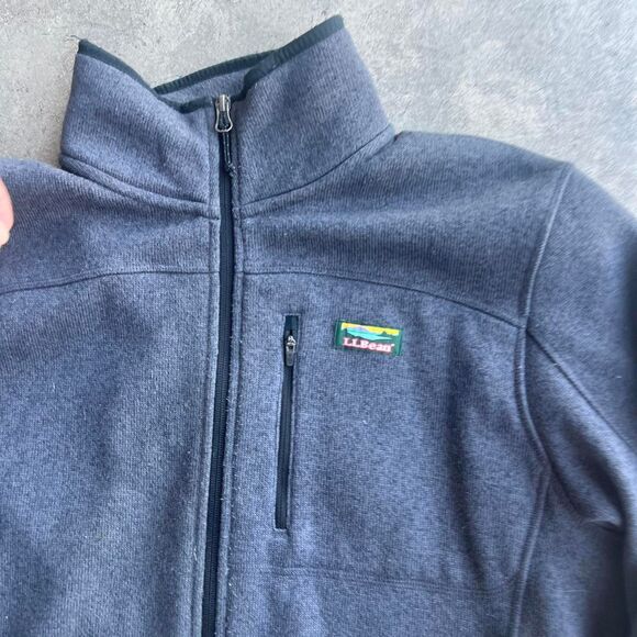 ll bean zip up sweater Mens size L tall y2k outdoors camping - Picture 2 of 3